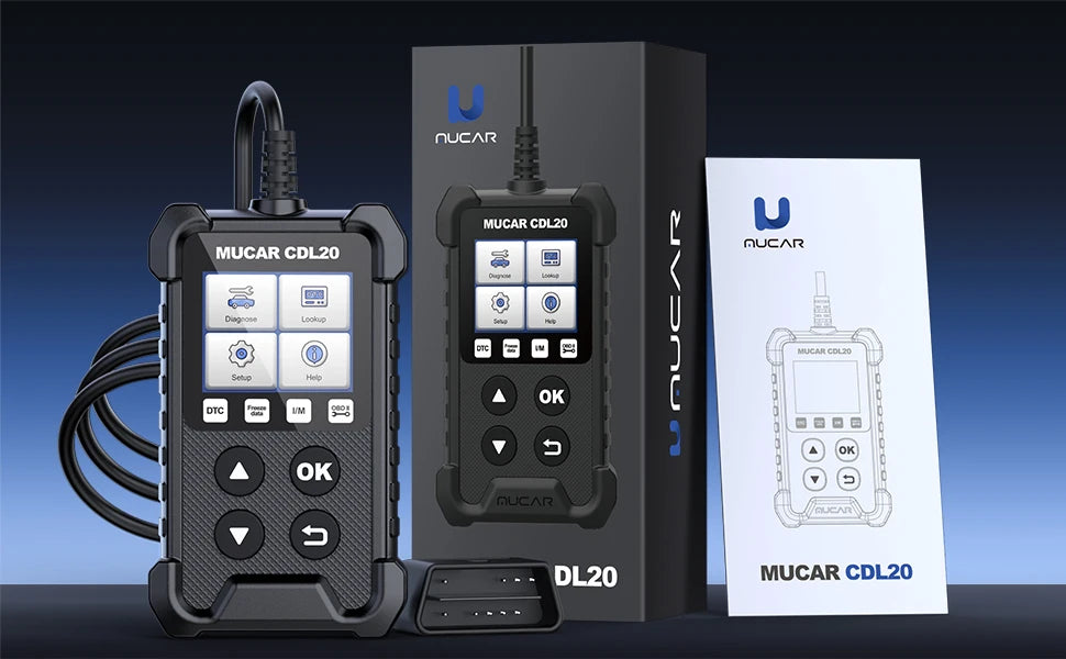 New MUCAR CDL20 Obd2  Scanner Auto Diagnostic Tools Lifetime Free Automotive Code Reader Check Engine Full OBD 2 Functions