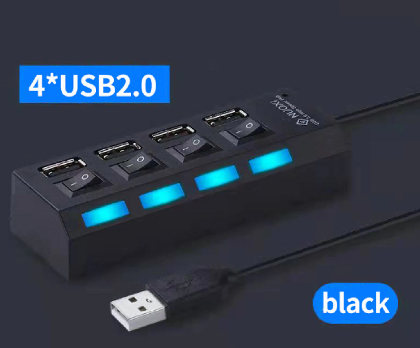 USB Hub 2.0 Hub Multi USB Splitter With Switch