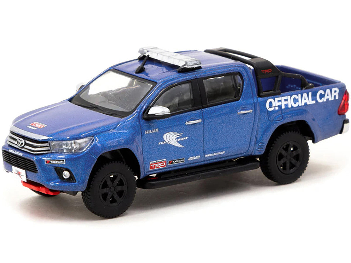 Toyota Hilux Pickup Truck RHD (Right Hand Drive) "Fuji Speedway Official Car" Blue Metallic "Hobby64" Series 1/64 Diecast Model Car by Tarmac Works-0