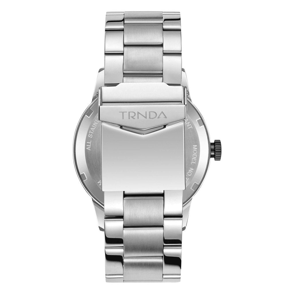 TRNDA STAINLESS STEEL MEN'S WATCH - TIMELESS BLACK DIAL FASHION STATEMENT-4