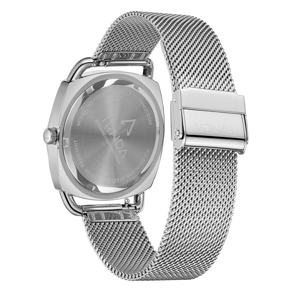 TRNDA Women's Watch with Silver Stainless Steel Case and Silver Stainless Steel Band-3