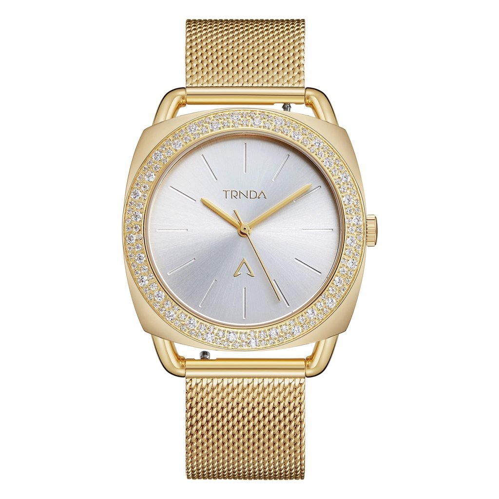 TRNDA Women's Watch with Gold Stainless Steel Case and Gold Stainless Steel Band-0