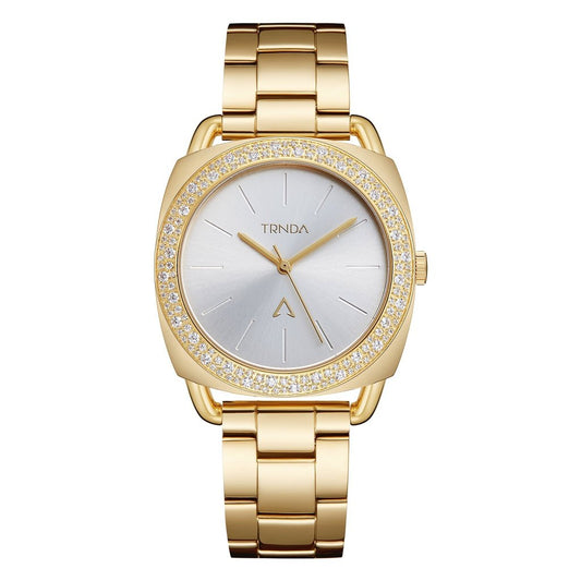 TRNDA Women's Watch with Gold Stainless Steel Case and Gold Stainless Steel Band-0