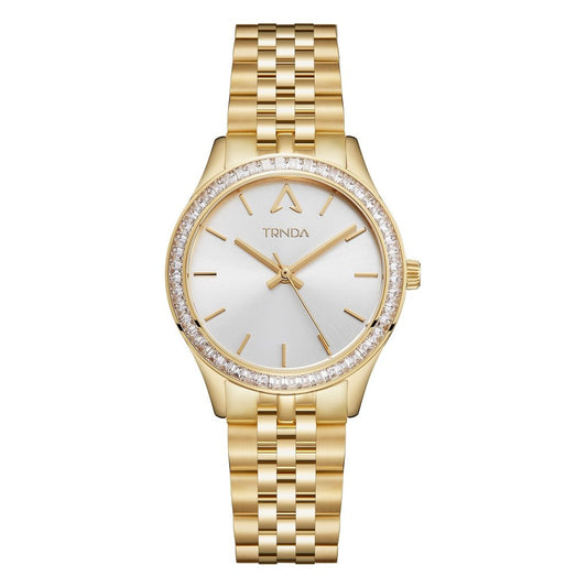 TRNDA Women's Watch with Gold Stainless Steel Case and Gold Stainless Steel Band-0