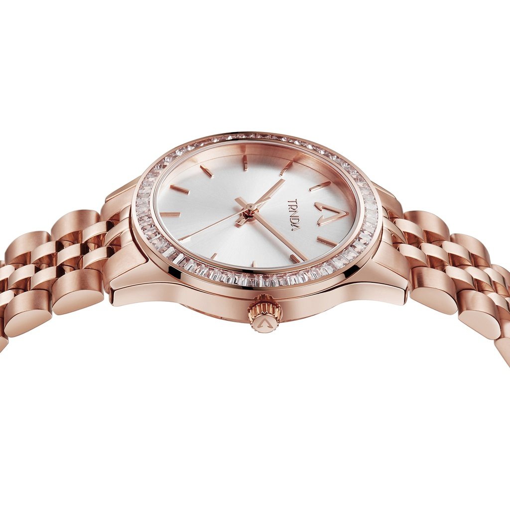 TRNDA Women's Watch with Rose Gold Stainless Steel Case and Rose Gold Stainless Steel Band-2