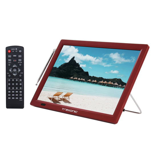 Trexonic Portable Rechargeable 14 Inch LED TV with HDMI, SD/MMC, USB, VGA, AV In/Out and Built-in Digital Tuner (Refurbished)