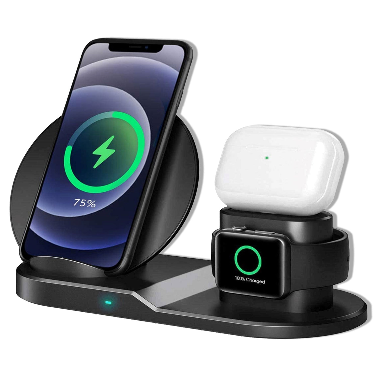 5 Core Wireless Charging Station  10W 3 in 1 Fast Phone Watch Earpod Wireless Charging Stand-0