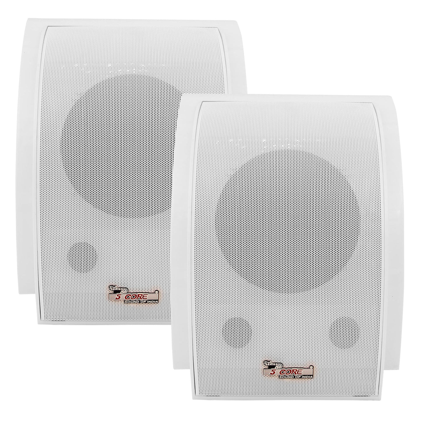 5Core Outdoor Speakers Stereo In Wall 100W Peak Passive Patio Home Wired Waterproof Audio System-0