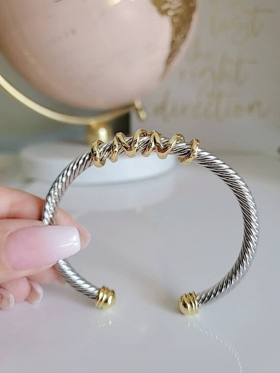 Wrap around Design Cable Bracelet-8