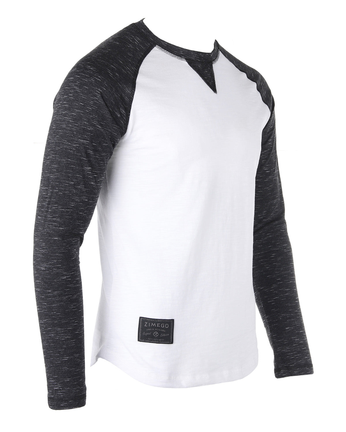 ZIMEGO Men Athletic Fit Baseball Retro Contrast Long Sleeve Raglan T-Shirt-1