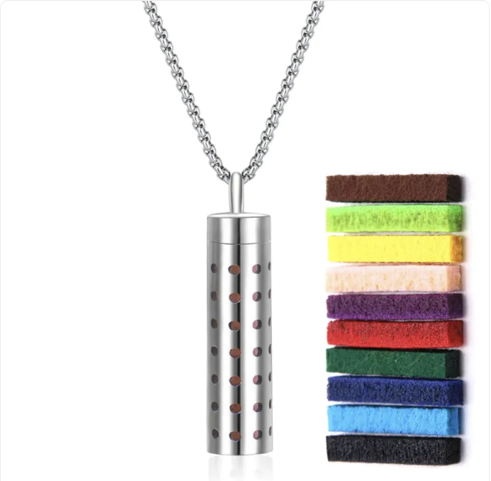 316L Stainless Steel Perfume Oil Diffuser Necklace