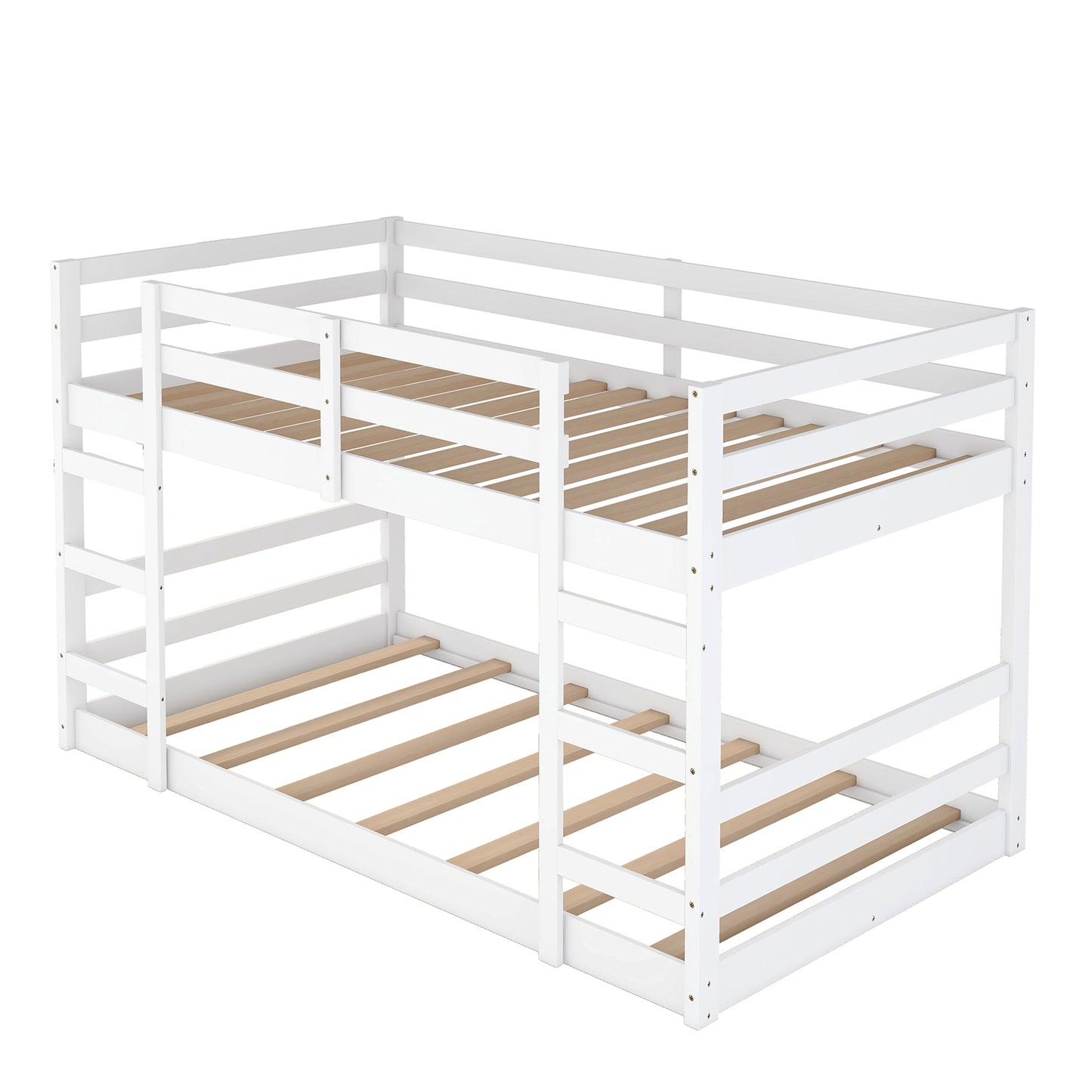 Twin Over Twin Bunk Bed with Ladder, White（OLD SKU：WF282787AAK）