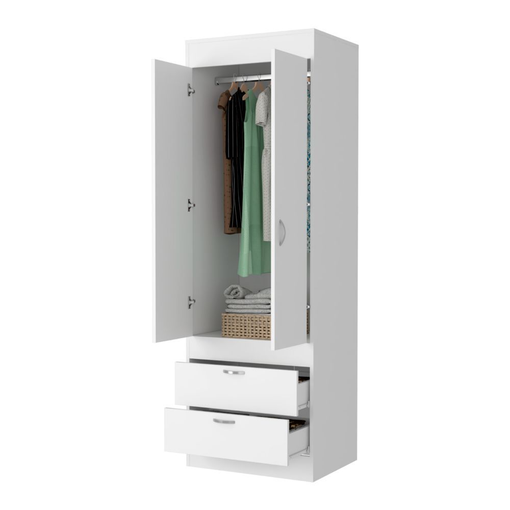 Willow Grove 2-Drawer Armoire White