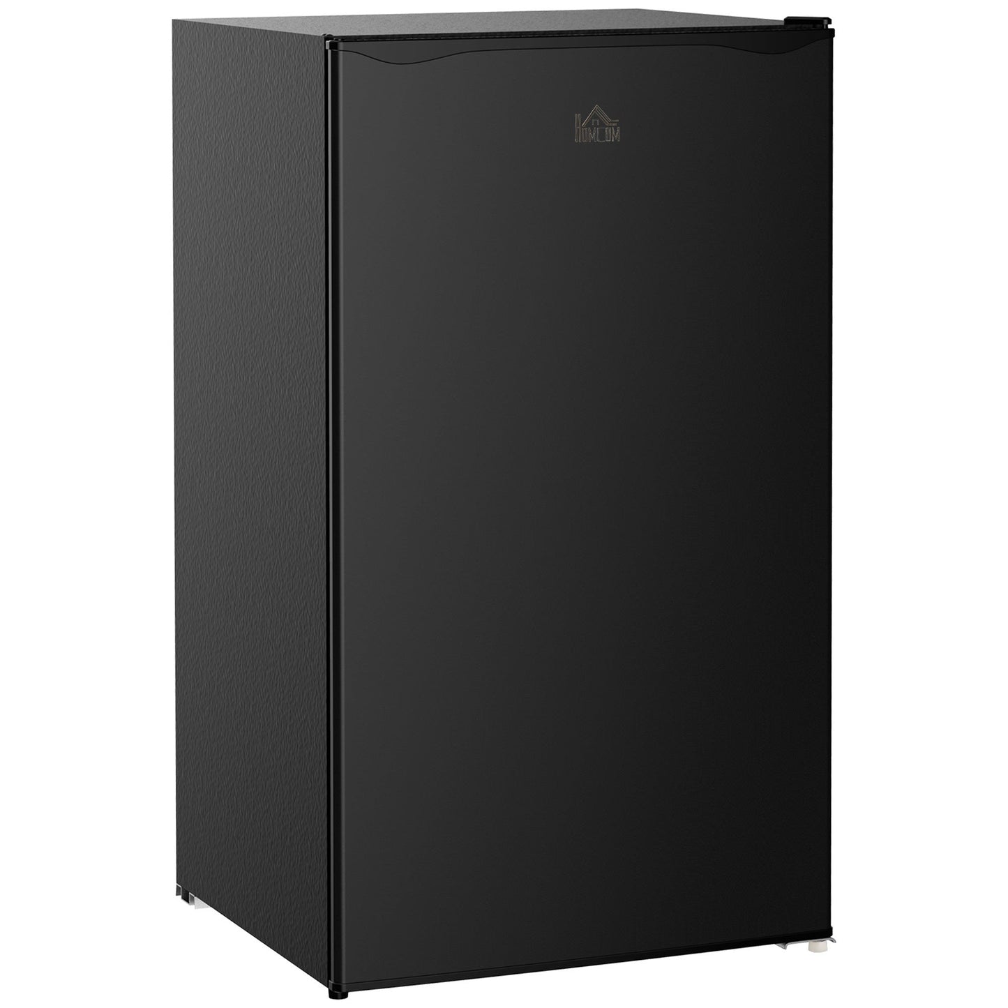 HOMCOM 3.2 Cu.Ft Mini Fridge with Freezer, Single Door Compact Refrigerator with Adjustable Thermostat, Shelf and Reversible Door for Bedroom, Dorm, Home Office, Energy Efficient, Black