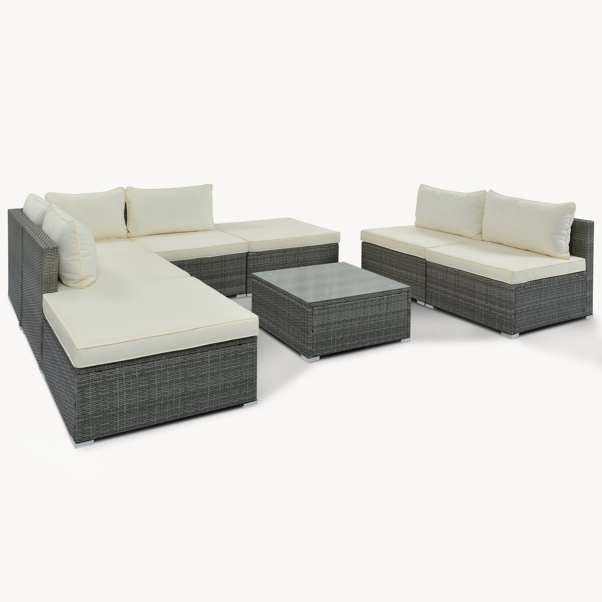 8-Pieces Outdoor Patio Furniture Set-6