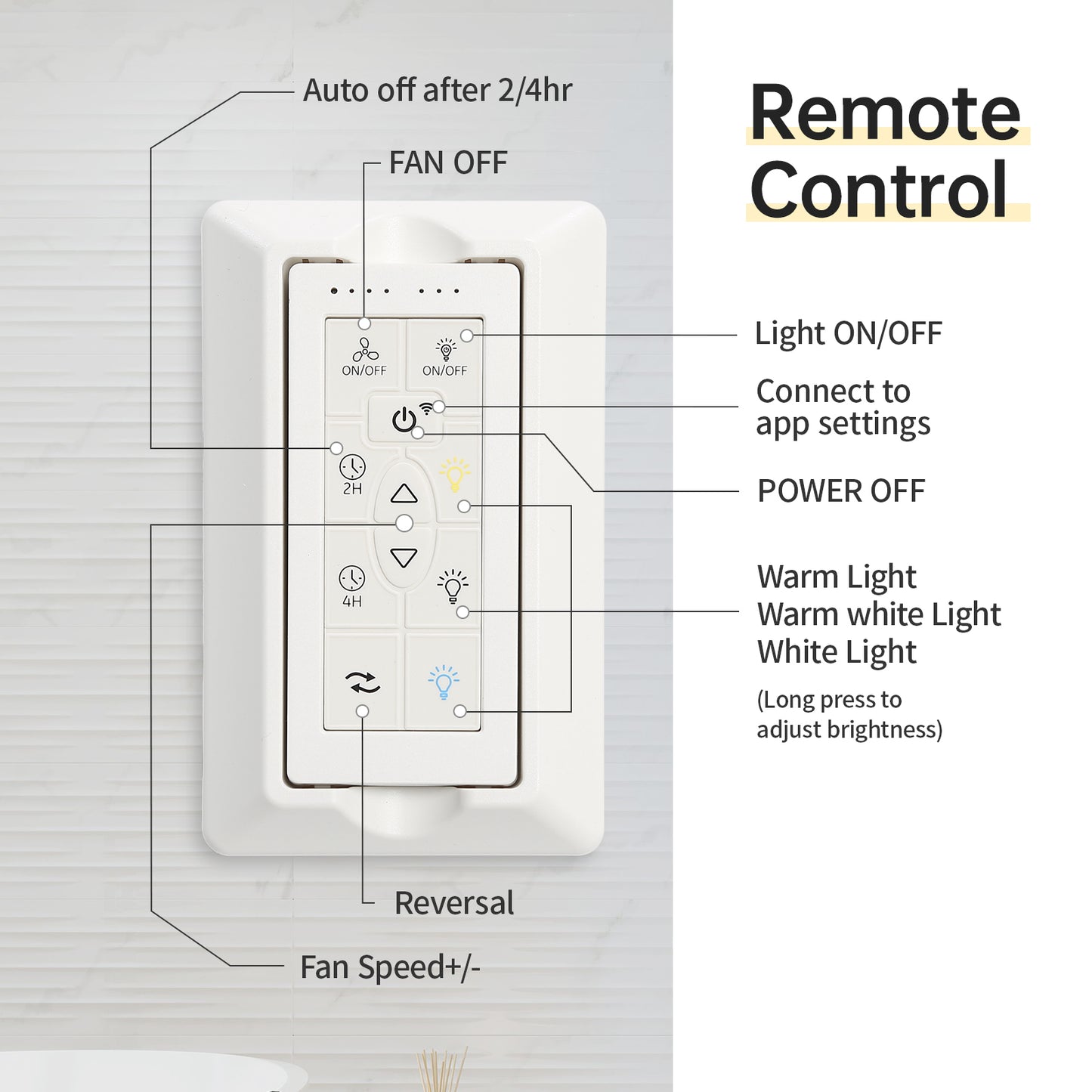 52 Inch Ceiling Fan with Lights and Smart Remote Control 6 Speed Quiet Reversible DC Motor for Indoor&Outdoor