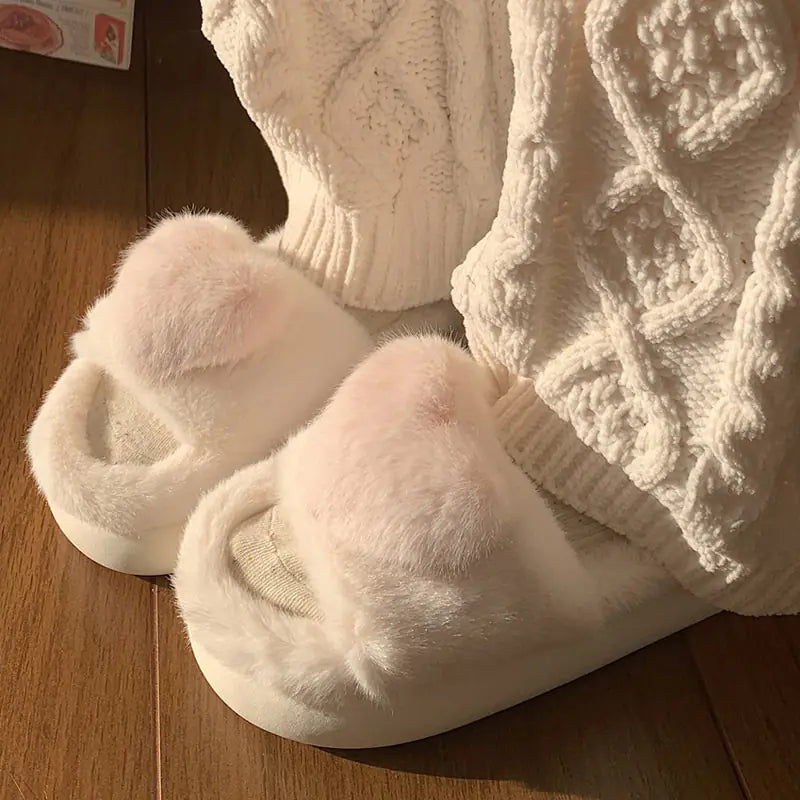 heart-love-fluffy-fur-slippers