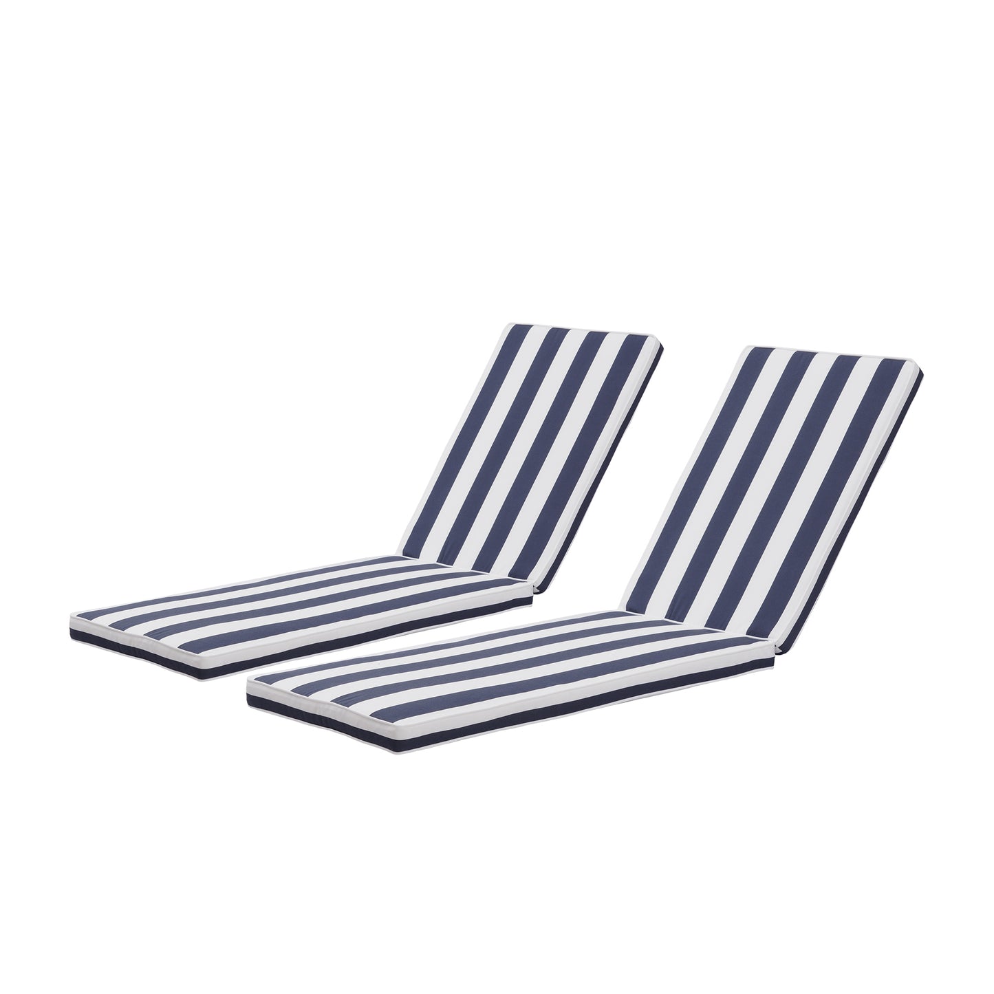 Outdoor Chaise Lounge Chair Set With Cushions, Five-Position Adjustable Aluminum Recliner,All Weather For Patio,Beach,Yard, Pool