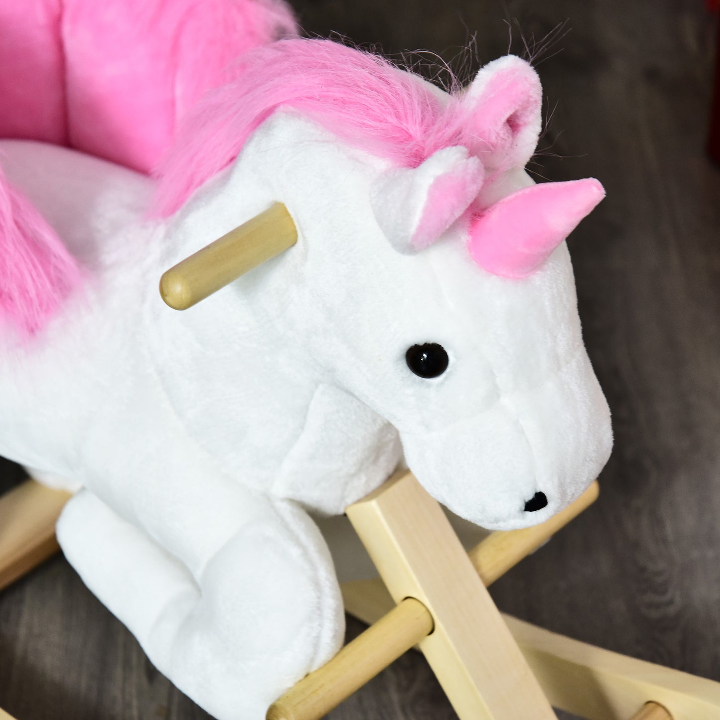 Unicorn Baby Rocking Horse Toy for Kids with Lullaby Song, Plush Ride on Horse with Heavy-Duty Support System, Interactive Toy Pretend Play Toy for Toddlers