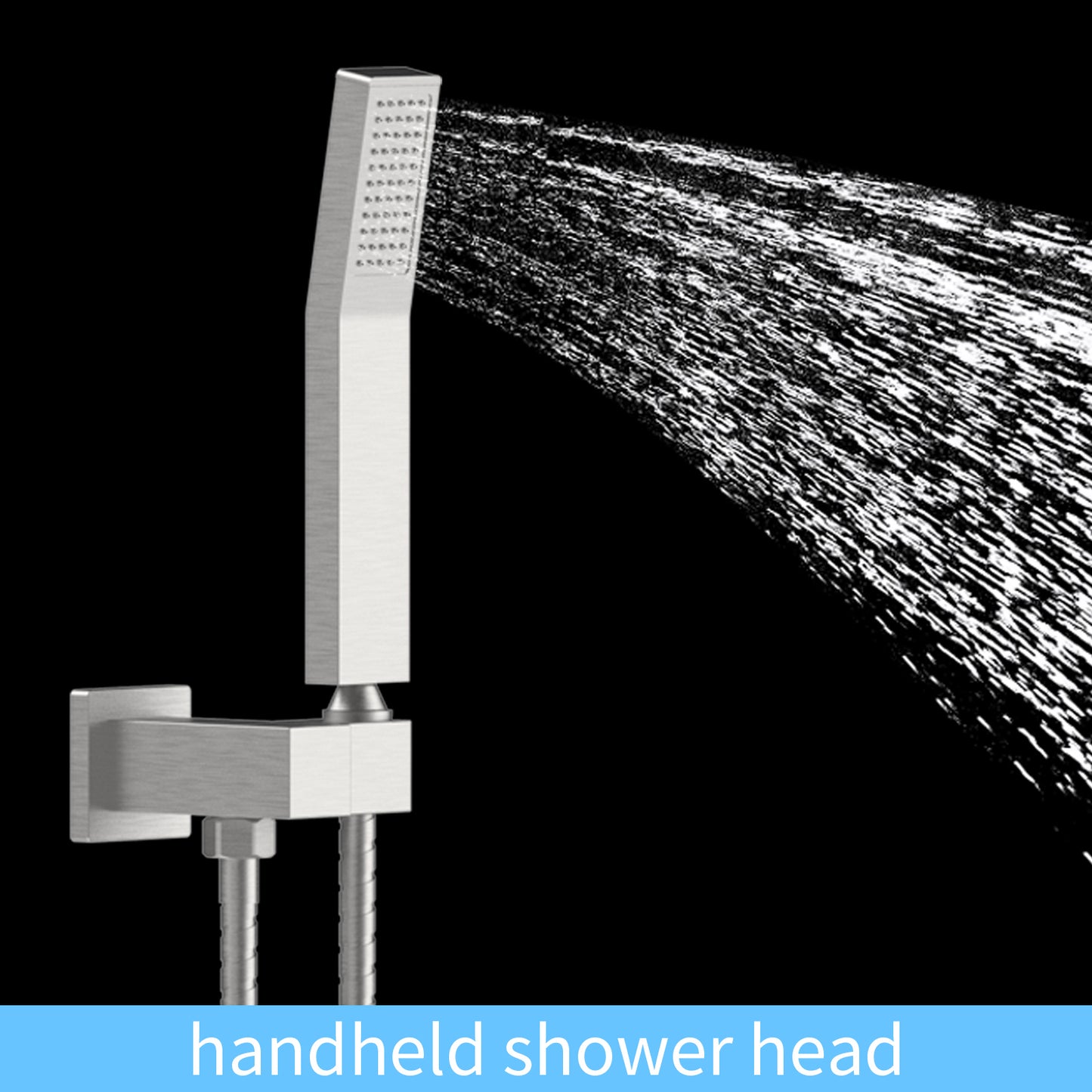 Shower System Shower Faucet Combo Set Wall Mounted with 12" Rainfall Shower Head and handheld shower faucet, Brushed Nickel Finish with Brass Valve Rough-In