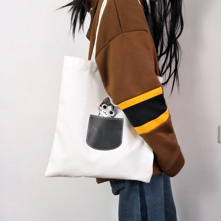 Single-Shoulder Canvas Tote Bags