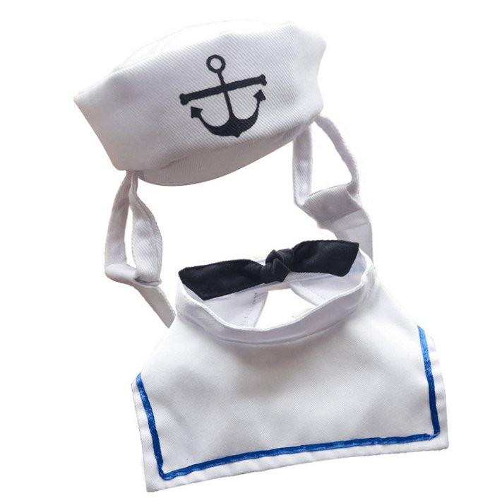 Adorable Nautical Pet Costume Set - Perfect For Halloween Cosplay!-2