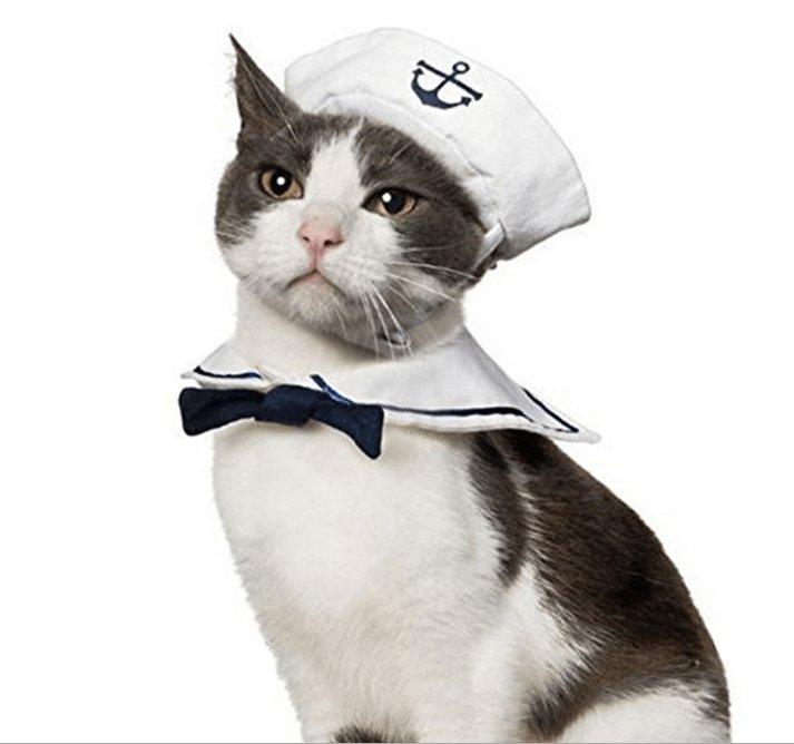 Adorable Nautical Pet Costume Set - Perfect For Halloween Cosplay!-3