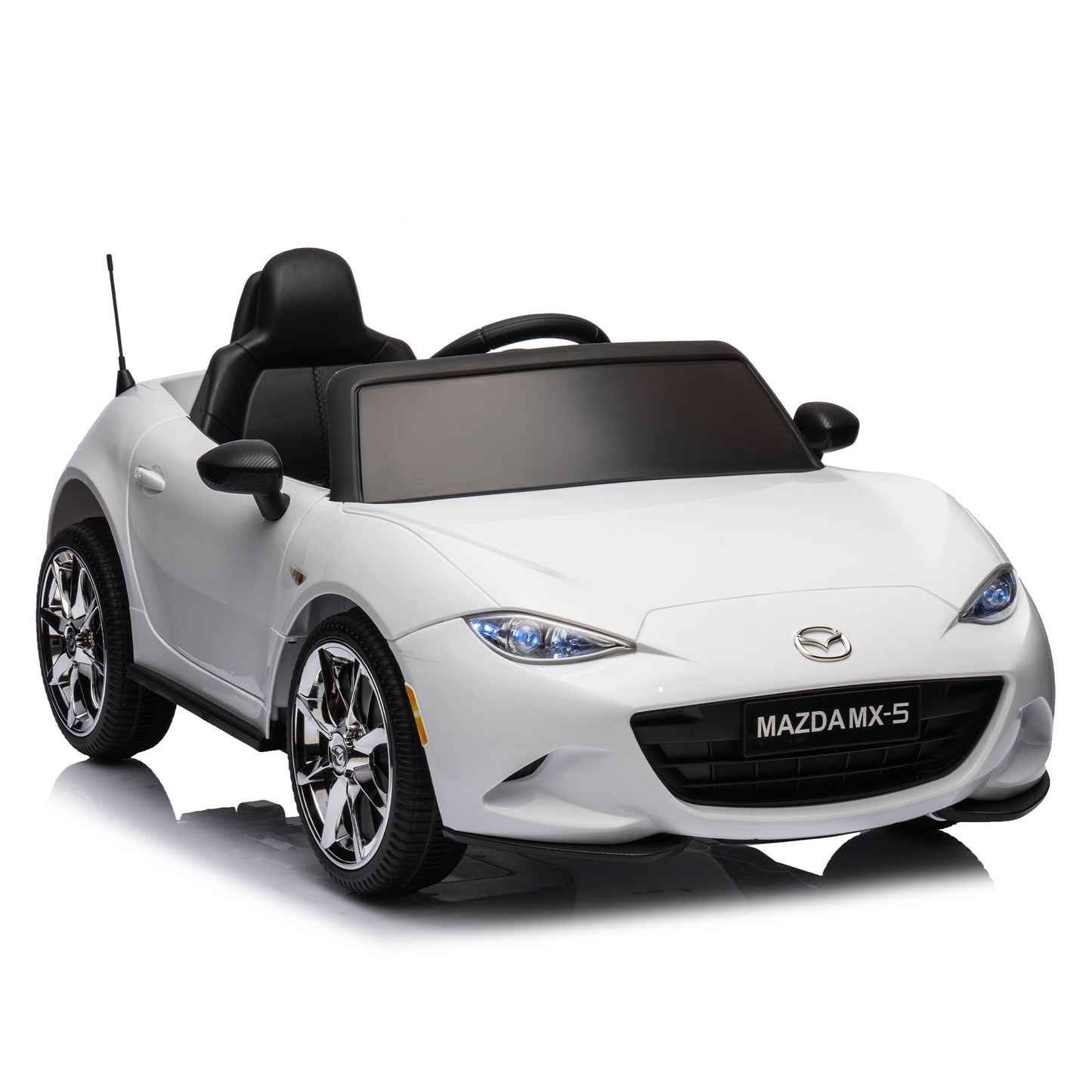 Licensed MAZDA MX-5 RF,12V Kids ride on car 2.4G W/Parents Remote Control,electric car for kids,Three speed adjustable,Power display, USB,MP3 ,Bluetooth,LED light,Two-point safety belt