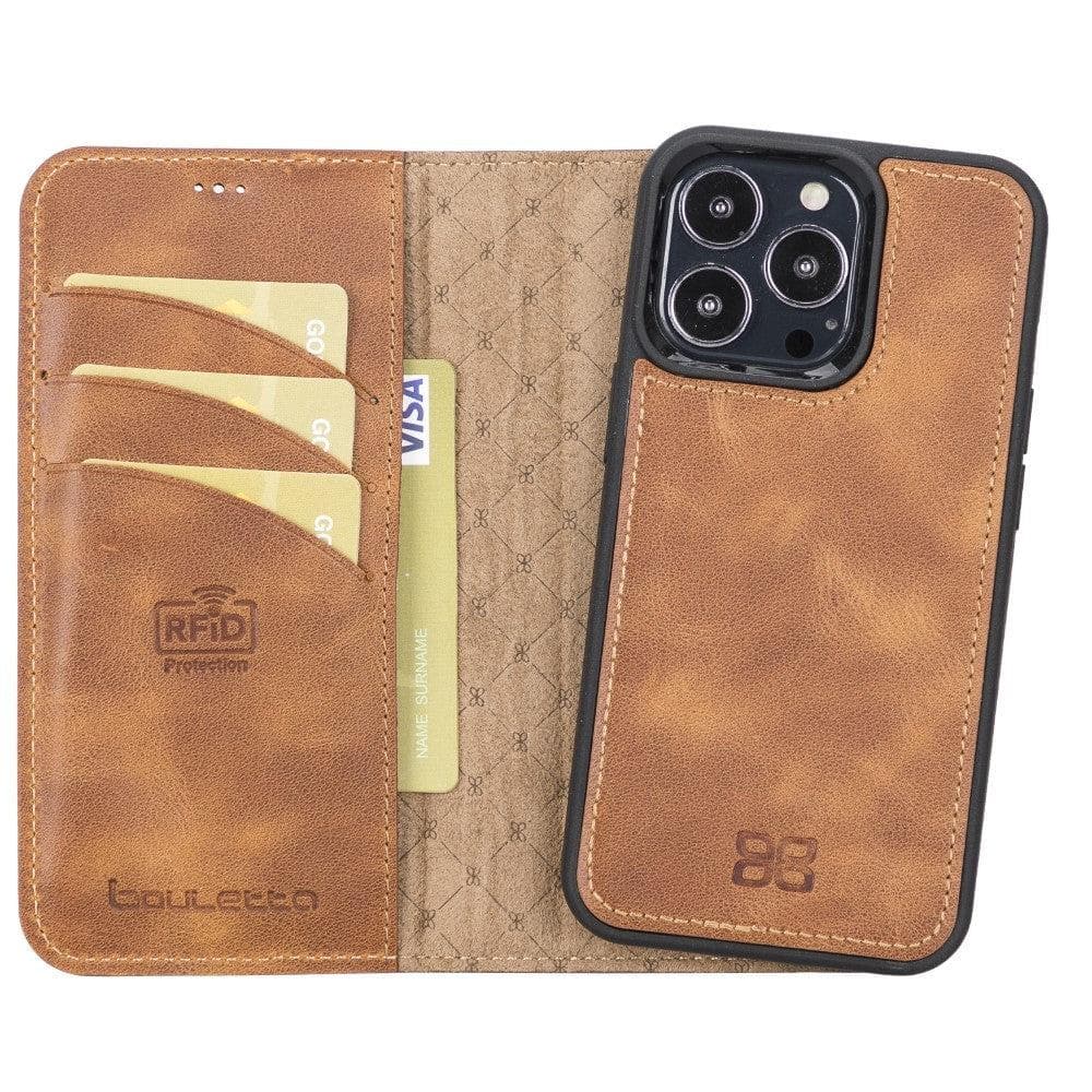 Apple iPhone 13 Series Detachable Leather Wallet Case - MW-15
