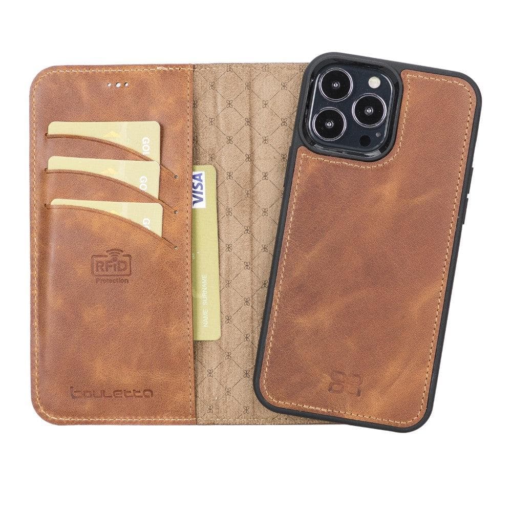 Apple iPhone 13 Series Detachable Leather Wallet Case - MW-13