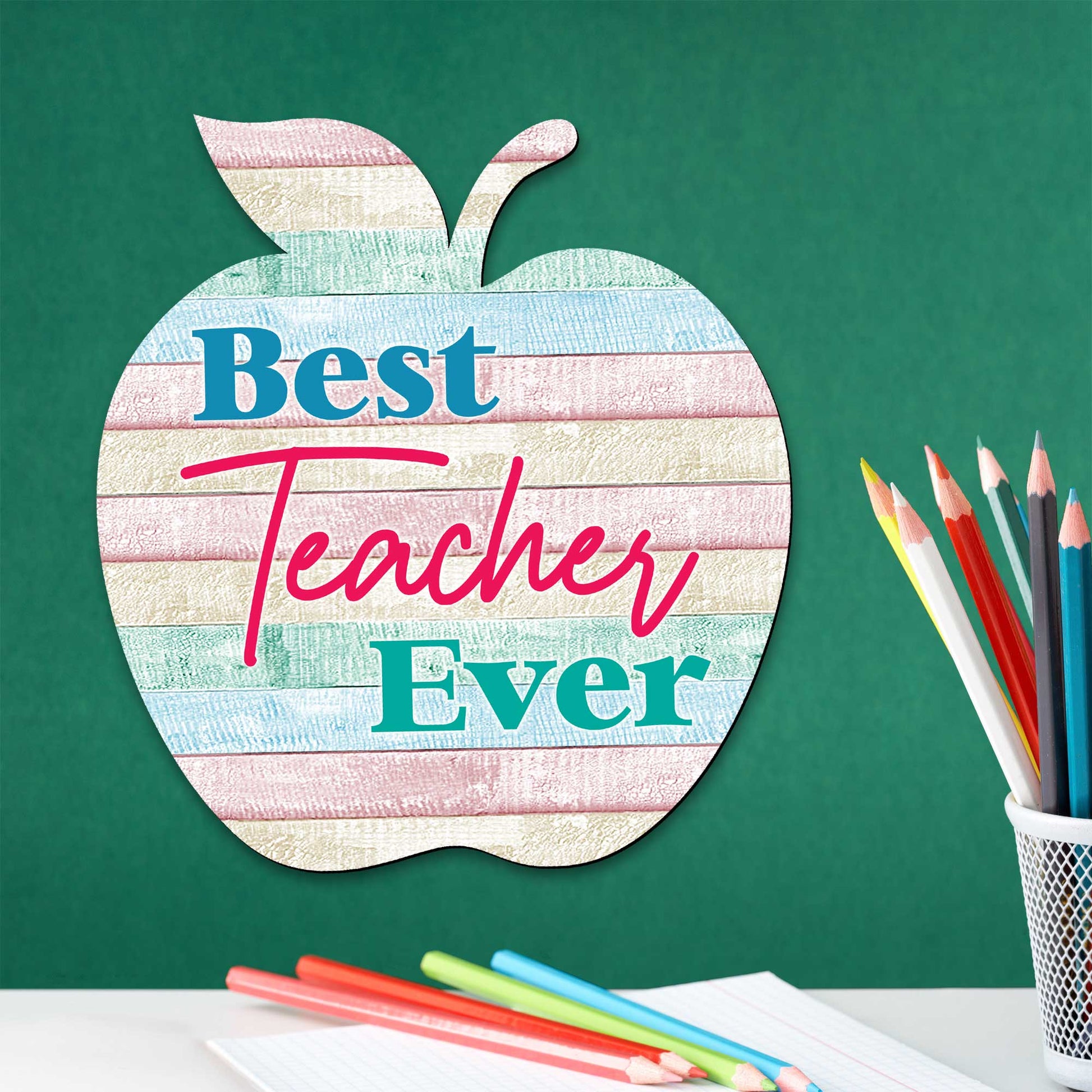 Unique gift for teacher | Back to School Gift | Teacher apple sign | End of year gift | Teacher appreciation - 8457613-2