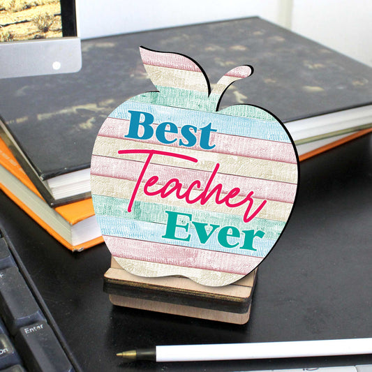 Unique gift for teacher | Back to School Gift | Teacher apple sign | End of year gift | Teacher appreciation - 8457613-0