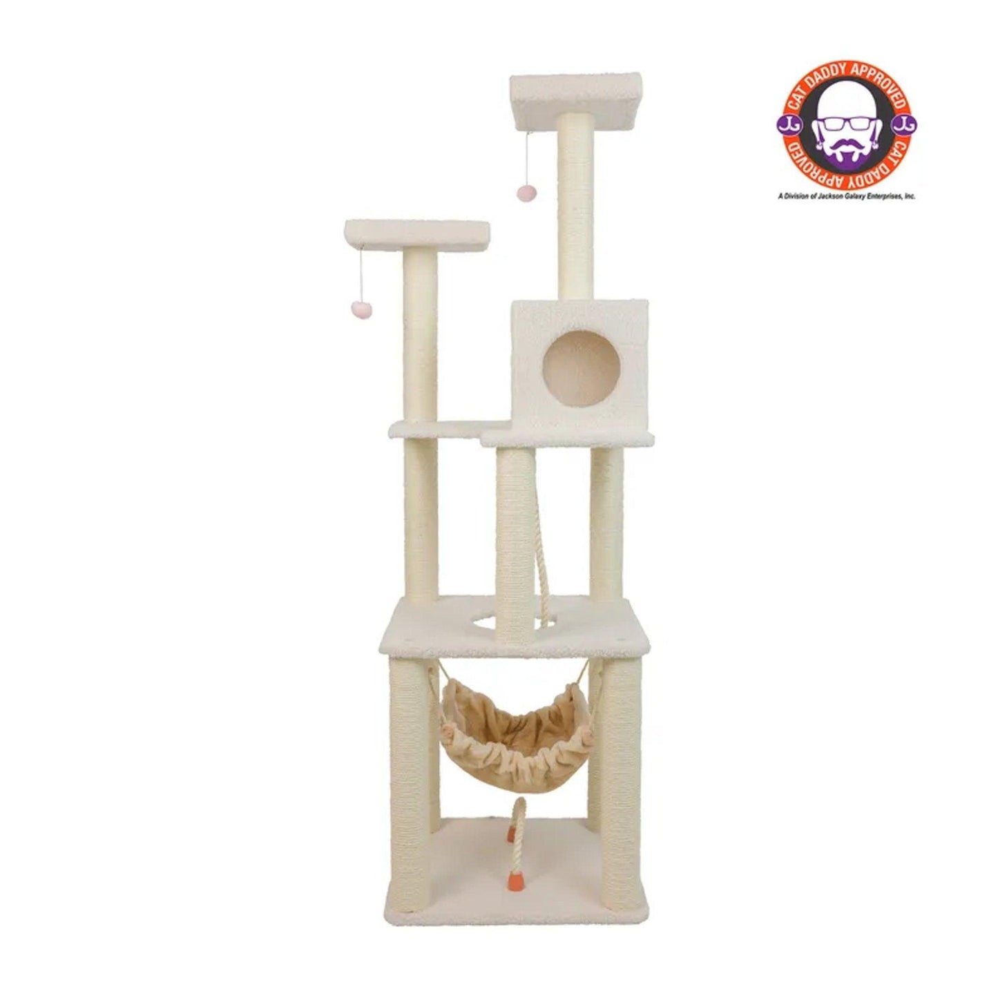 Armarkat B7301 Classic Ivory Cat Tree with 4 Levels and Accessories-3