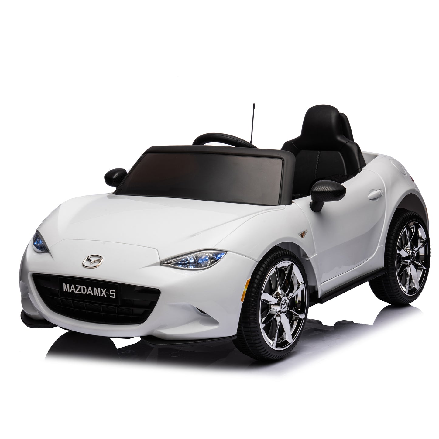 Licensed MAZDA MX-5 RF,12V Kids ride on car 2.4G W/Parents Remote Control,electric car for kids,Three speed adjustable,Power display, USB,MP3 ,Bluetooth,LED light,Two-point safety belt