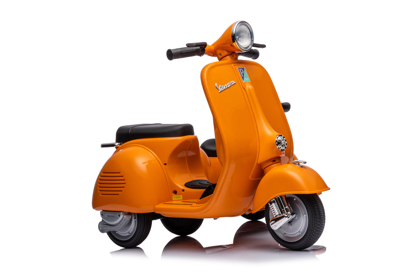 6V LICENSED Vespa Scooter Motorcycle with Side Car for kids, Orange