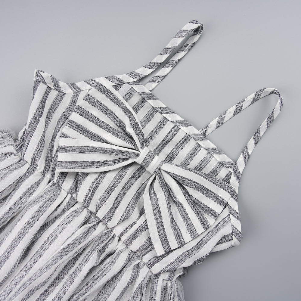 striped-bow-detail-spaghetti-strap-dress