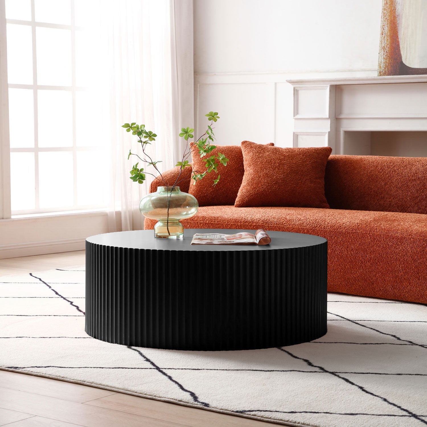 Sleek and Modern Round Coffee Table-2