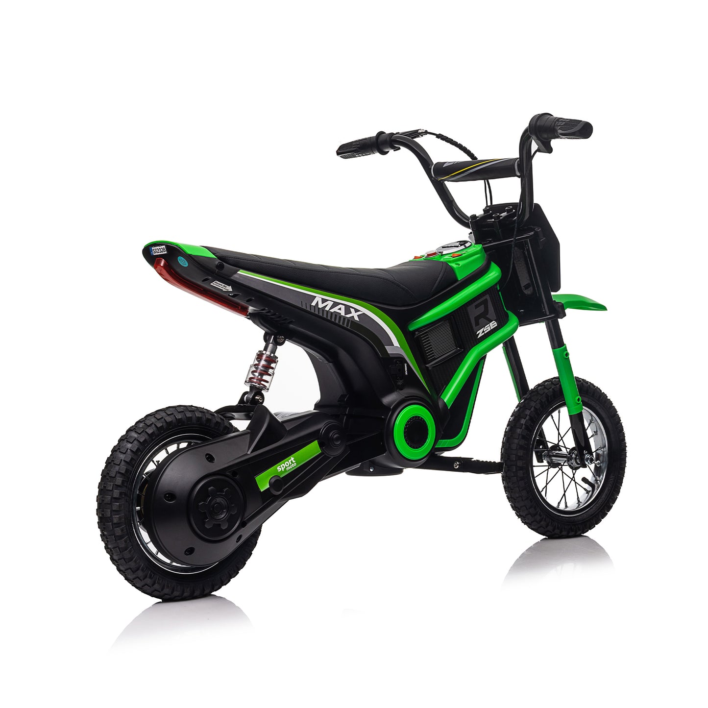 Kids Ride On 24V Electric Toy Motocross Motorcycle Dirt Bike-XXL large,age8-12 Speeds up to 14.29MPH,Dual Suspension, Hand-Operated Dual Brakes, Twist Grip Throttle, Authentic Motocross Bike Geometry