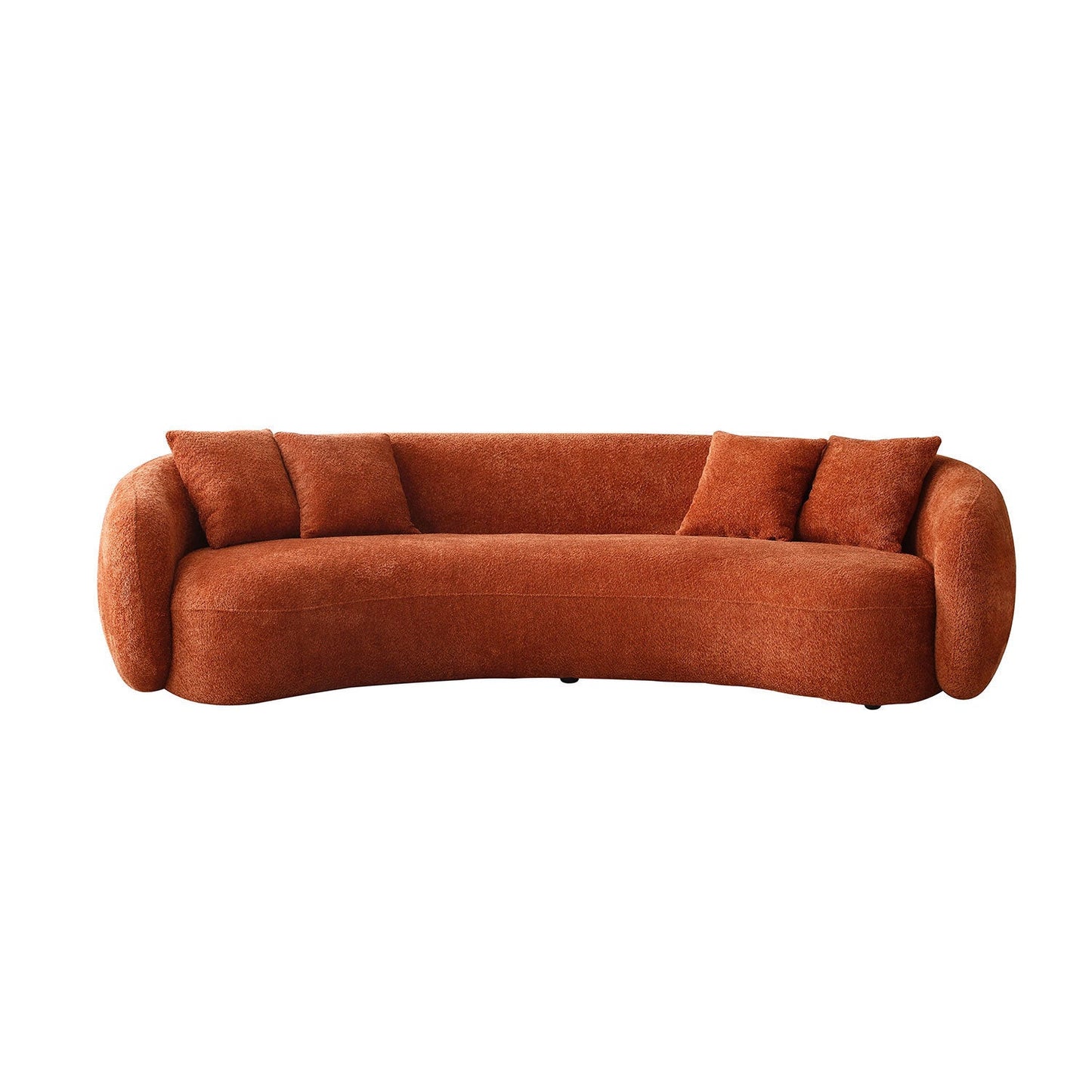 Boucle Sofa Modern Sectional Half Moon Leisure Couch-0