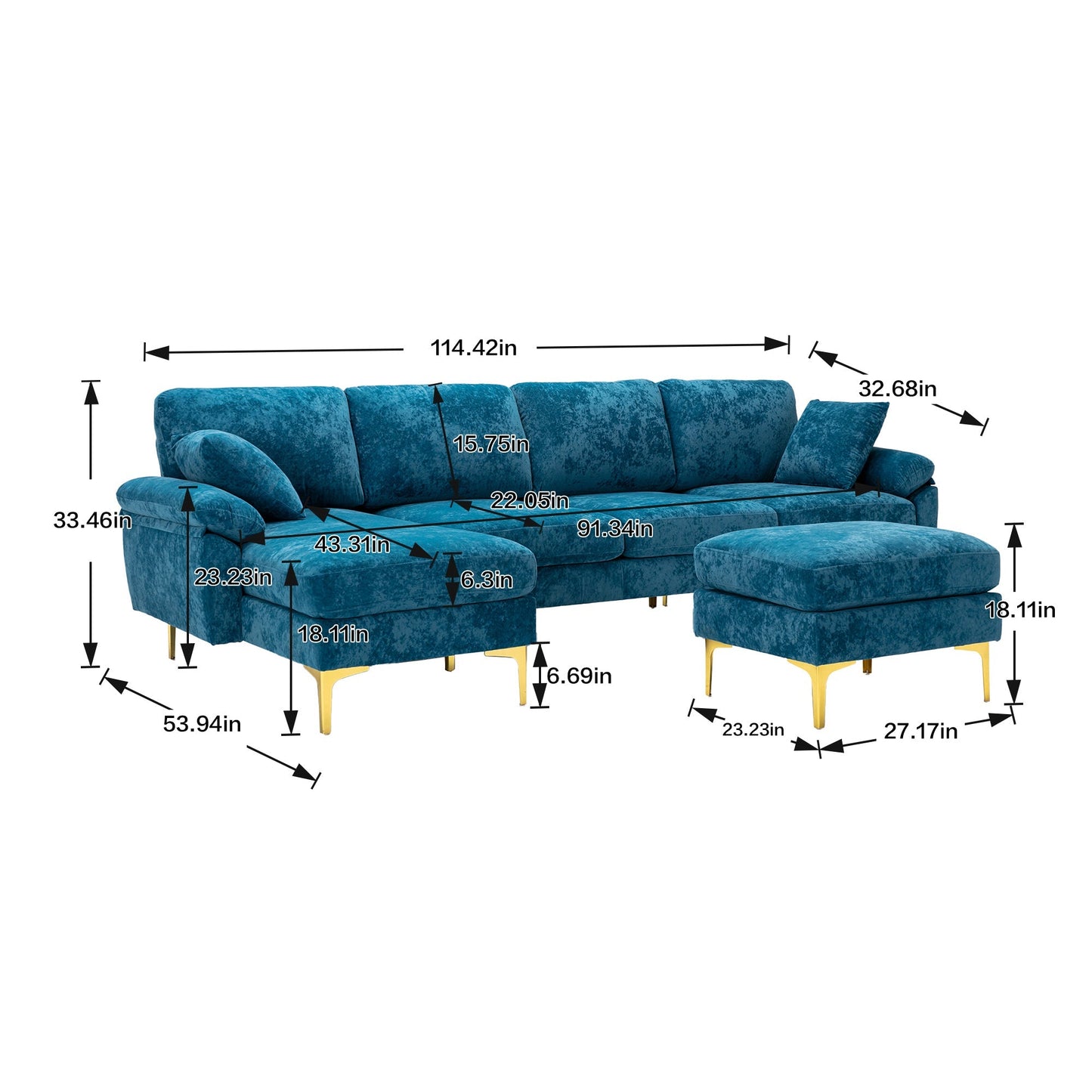 Accent sectional Sofa-18