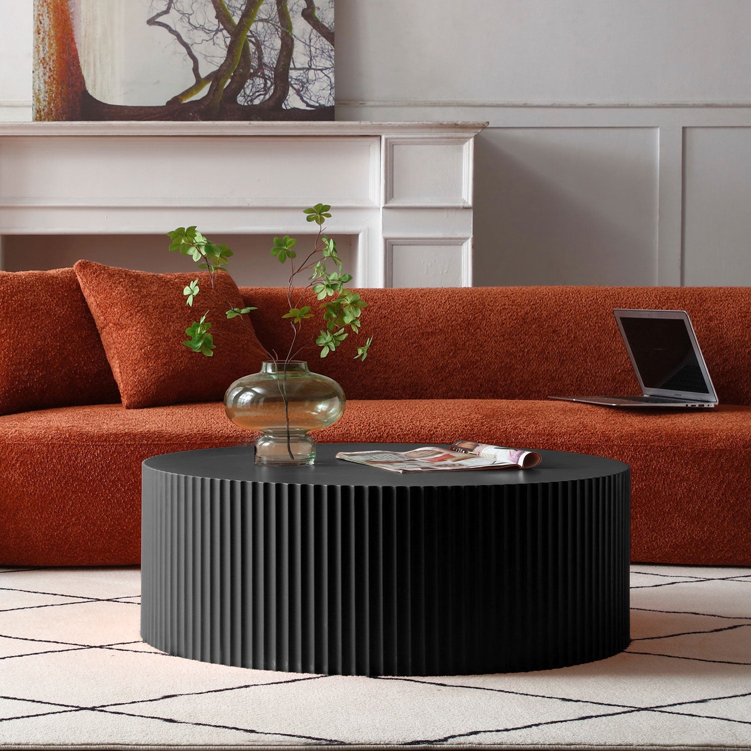 Sleek and Modern Round Coffee Table-1