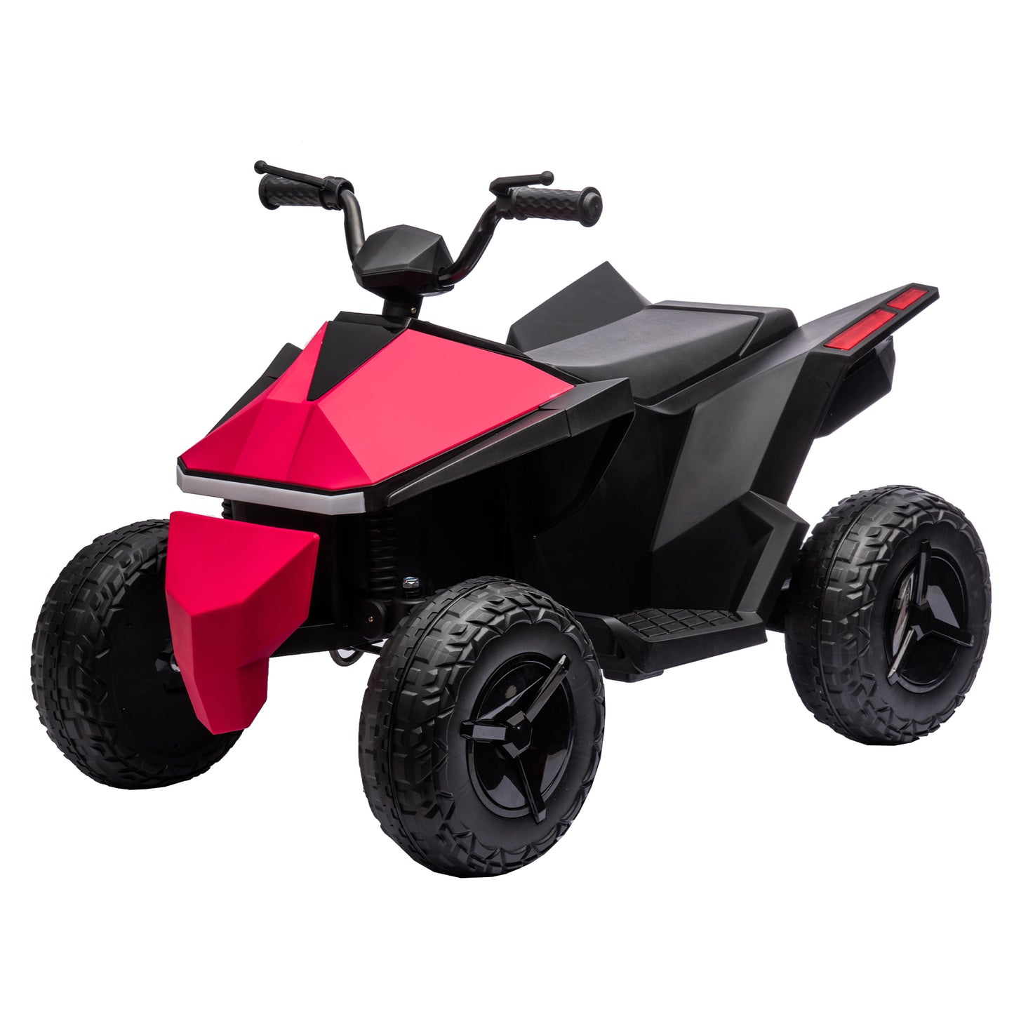 ATV Style ride on, 12V 7AH Kids ride on electric atv 3-8years Multi-Functional Touch Screen Integrated, LED Front and Rear Dazzling Lights, Music, Nursery Rhymes, MP3/USB Interface, Dual-Drive System