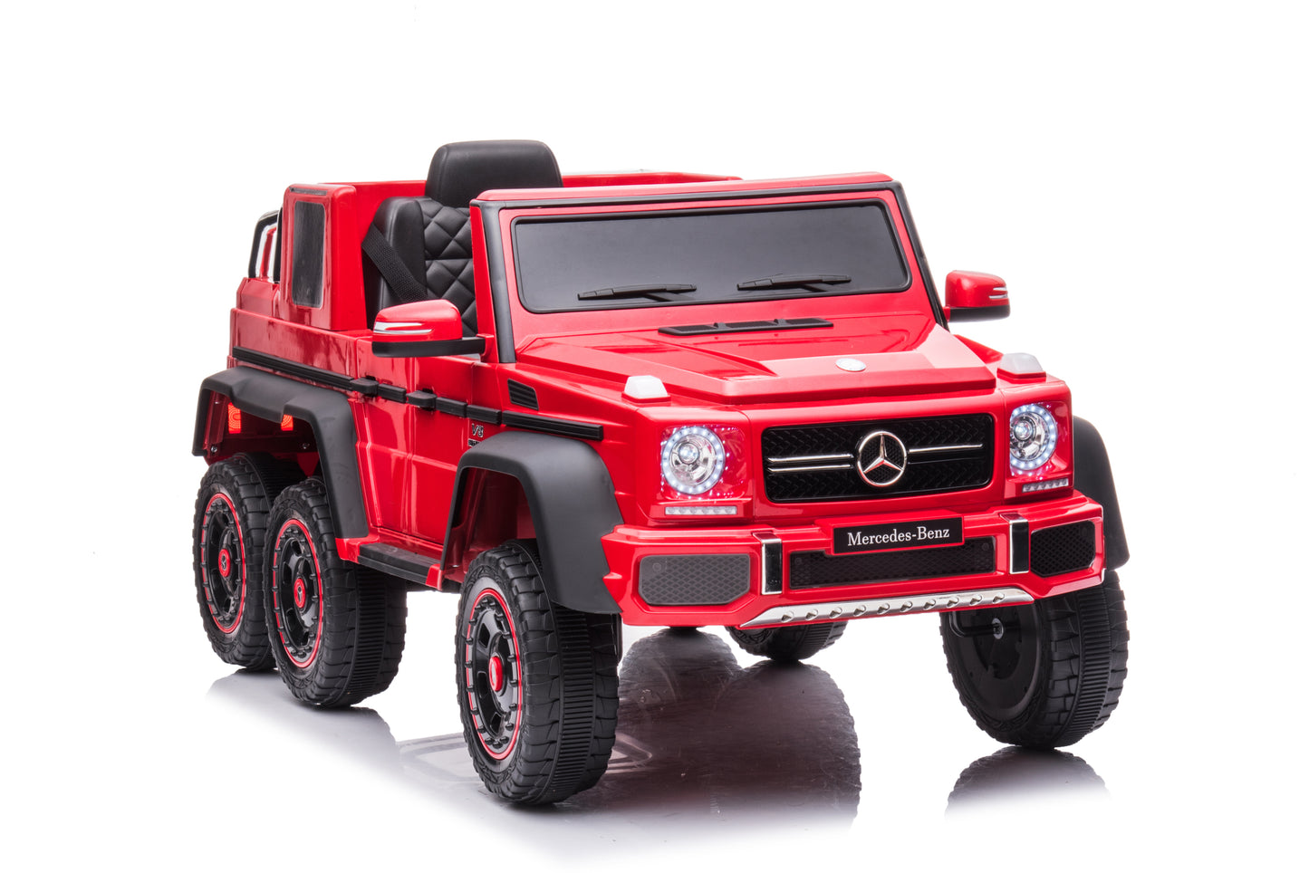 Kids Ride On Cars, Licensed Mercedes-Benz Electric Car for Kids with 6 Wheel Shock Absorber, 24V7AH Super Battery Powered Toy with Remote and Leather Seat,3 Speeds,Music,Horn,LED Lights