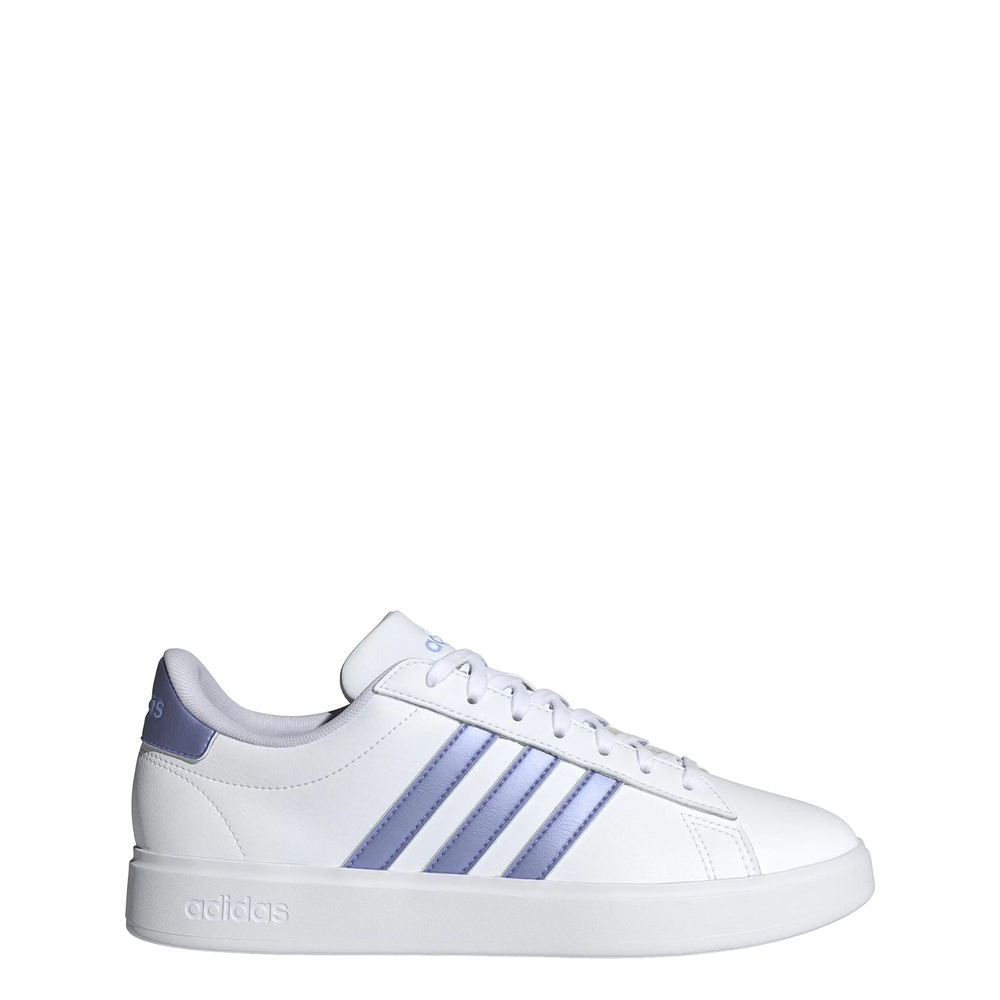 adidas Women's Grand Court 2.0 Tennis Shoe 6 White/Blue Spark Met./Blue Spark