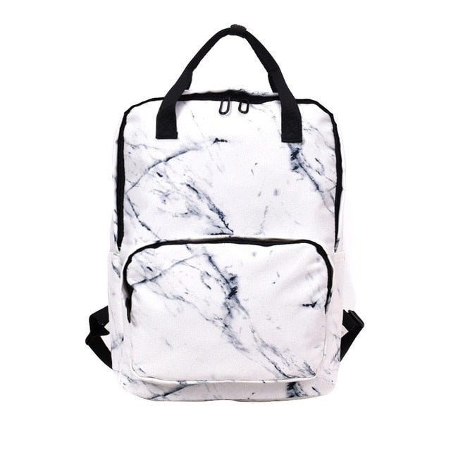 Backpack Large Capacity Marble Female Unisex Women Canvas Backpacks for Teenager Girls Bags Rucksack School Bag Mochila-4