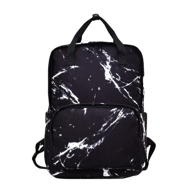 Backpack Large Capacity Marble Female Unisex Women Canvas Backpacks for Teenager Girls Bags Rucksack School Bag Mochila-1