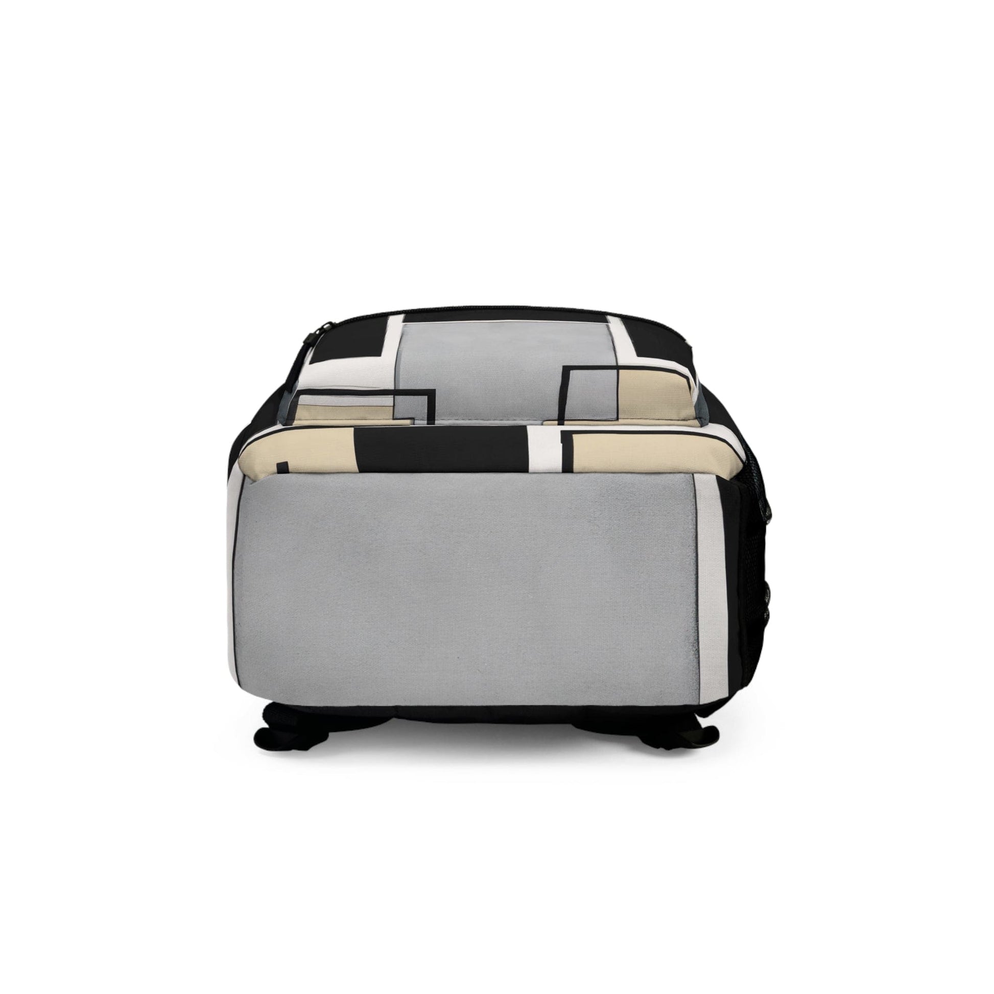 Backpack Work/school/leisure - Waterproof - Abstract Black Grey Brown Geometric Contemporary Art Shapes-4