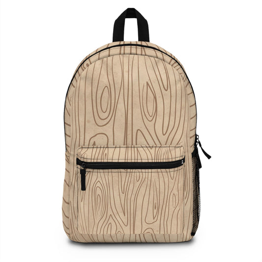 Backpack Work/school/leisure - Waterproof - Beige and Brown Tree Sketch Line Art-0