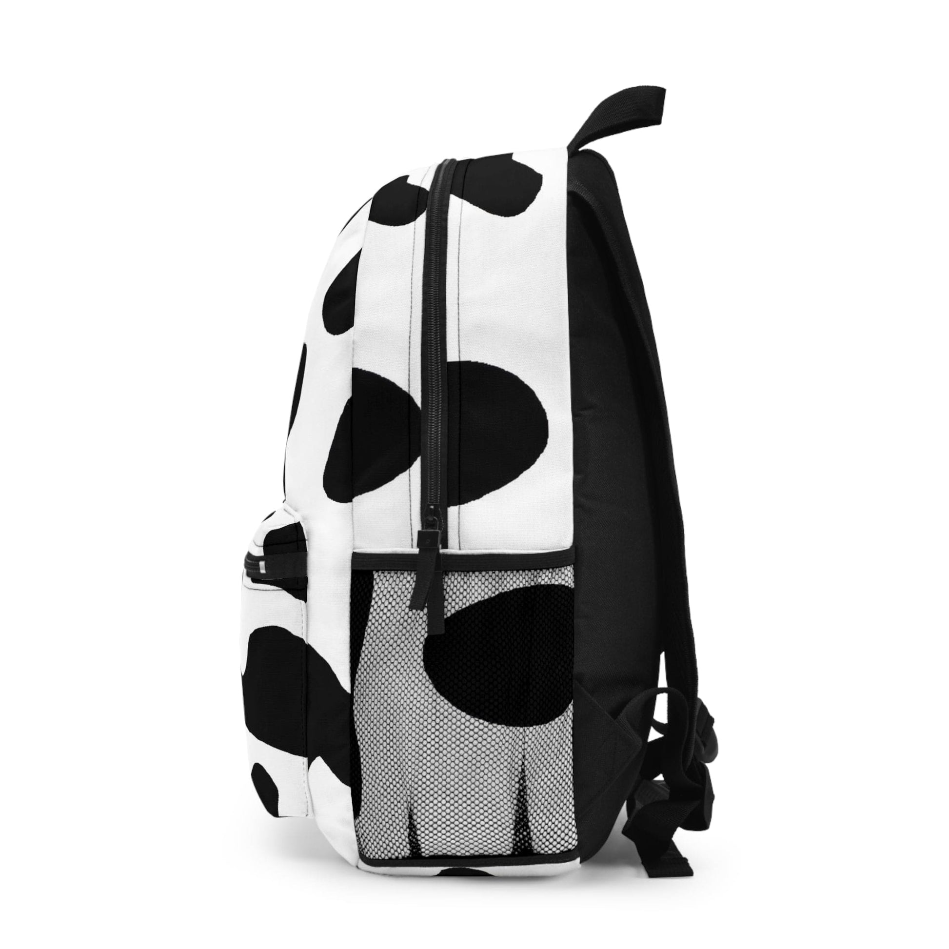 Backpack Work/school/leisure - Waterproof - Black and White Abstract Cow Print Pattern-2