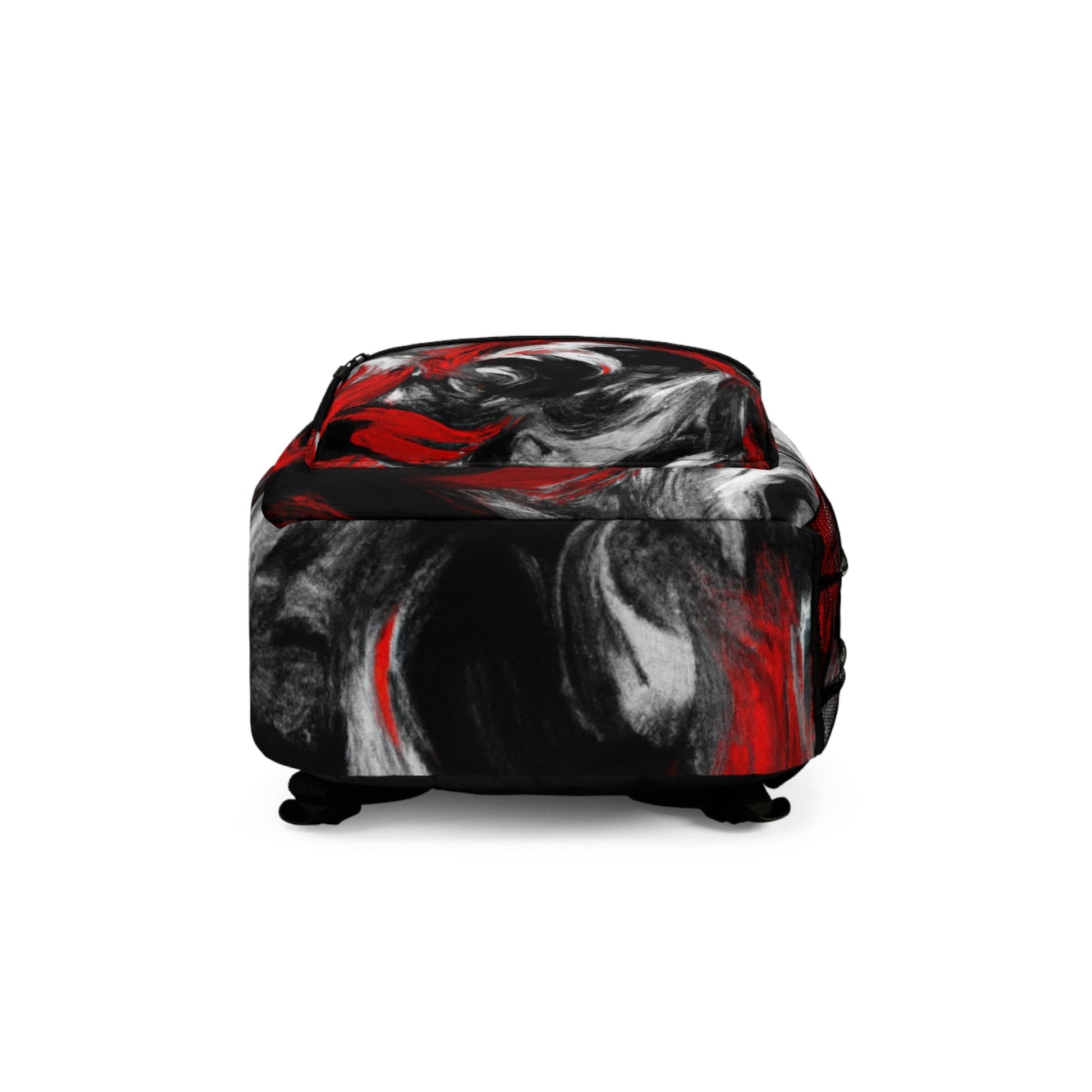 Backpack Work/school/leisure - Waterproof - Decorative Black Red White Abstract Seamless Pattern-4